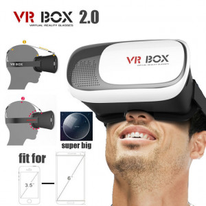 VR BOX VIRTUAL REALITY 3D SMART GLASS (2ND GENERATION)-Black & White