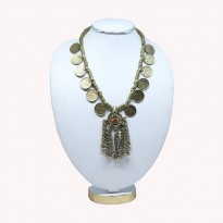 Afghan Style Golden Colored Adjustable Coin Necklace (CN002)