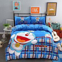 Doremon Bed Sheet Set (1 Bed Sheet, 2 Pillow Cover,1 Comforter Cover)