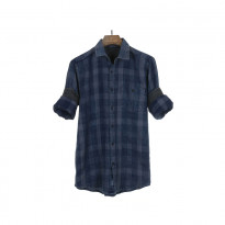 Gentle Park Grey Blue Checked Casual Shirt (0100353098)