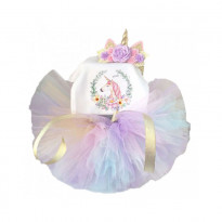 1 Year Baby Girl Multicolor Unicorn Princess Dress 
