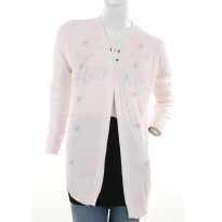 Gentle Park Solid Off White Pink  Colored Ladies Sweater Full Sleeve (0601853000)