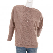 Gentle Park Solid Brown Colored Ladies Sweater Full Sleeve (0601853005)