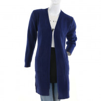Gentle Park Body Striped Double Pocket Blue Colored Full Sleeve Ladies Sweater (0601853014)