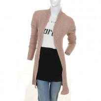 Gentle Park Brown Colored Back Button Full Sleeve Ladies Sweater (0601853019) 