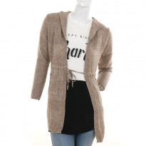 Gentle Park Deep Brown Colored Double Pocket Ladies Hoody (0604153001)
