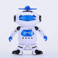 Battery operated plastic robot toys with light and music