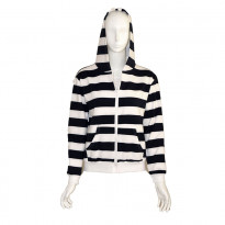 Emwest Black and White Winter Hoodie for Women (103010018001112) - Free Size