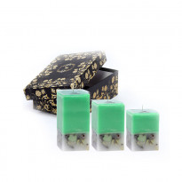 Angel’s Home 3 Dry Flower Square Pillar Candle Box