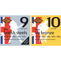 Rotosound British Steel (BS9) & Rotosound Tru Bronze (TB10) Combo