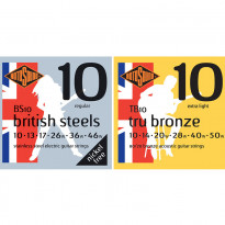 Rotosound British Steel (BS10) & Rotosound Tru Bronze (TB10) Combo