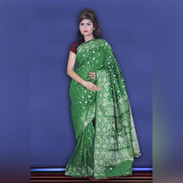 Kabin Katan Saree (Agni 007) - Green Color