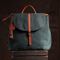 MIB Spirit Ltd Ladies Backpack Majime Teal-check Print (BP-DE-02-TEAL)