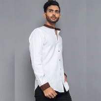 Contrast Band Collar Shirt for Men (Contrastband)