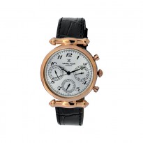 Daniel Klein Leather Strap Ladies Quartz Watch DK11392-2 - Black & Rose Gold
