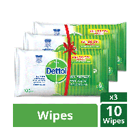 Dettol Antibacterial Wet Wipes 3 Pack Combo