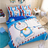 Doremon Bed Sheet Set (1 Bed Sheet, 2 Pillow Cover,1 Comforter Cover)