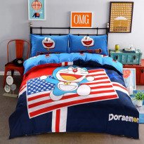 Doremon Bed Sheet Set (1 Bed Sheet, 2 Pillow Cover,1 Comforter Cover)