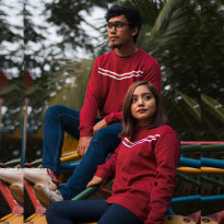 Moody Maroon Sweat shirt