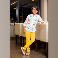 Outlook Dress for kids (OGD -18003_WHITE _PRINT) - Boy