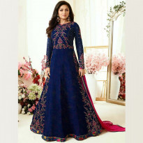 Zeros Bangladesh Blue Georgette Embroidered Unstitched Dress (OV 2212)
