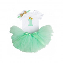 1 Year Baby Girls Princess Dress-Mint