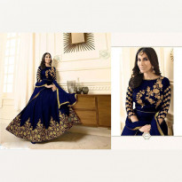 Zeros Bangladesh Blue Georgette Embroidered Unstitched Dress (ZRS 2025 B)